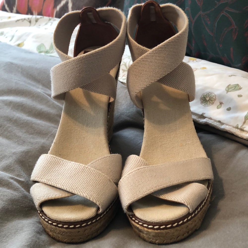 Tory Burch Adonis Crisscross Espadrille Wedges